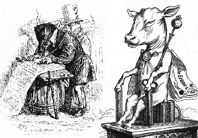 Jean Ignace Isadore GÃ©rard anthropomorphic image of a veal