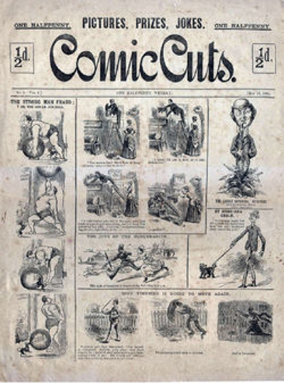Comic Cuts: The first British childrenâs comic, published from 1890 â 1953. It was so hugely popular and spawned so many imitators, it began the tradition of comics being regarded as a childrenâs medium. Up until then, they were solely produced for adult consumption, and usually satirical.