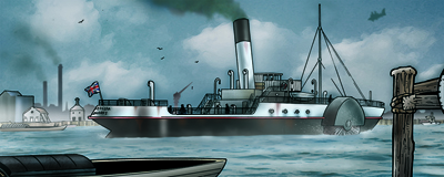 This paddle-steamer is based on The Wingfield Castle (1934), now a permanent exhibit at the heritage museum in Hartlepool, which is about 20 minutesâ drive from our home in Sunderland, N.E. England.