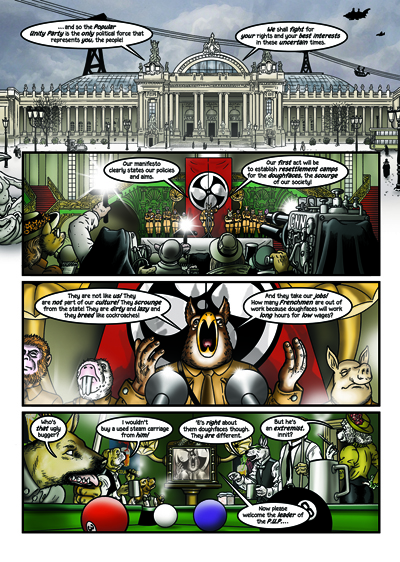 This fascist speech is even more relevant today than when I wrote it, six years ago, given the on-going rise of the extreme right all over the world. Just this week weâve seen the election of a Hitler-wannabe maniac as president of Brazil. Itâs frightening, not just with Trump and Brexit, but countries in Europe are turning far right, one-by-one, backed by big business. Itâs like a return to the 1930s, with small-minded, mean-spirited racist ideology growing like a cancer.